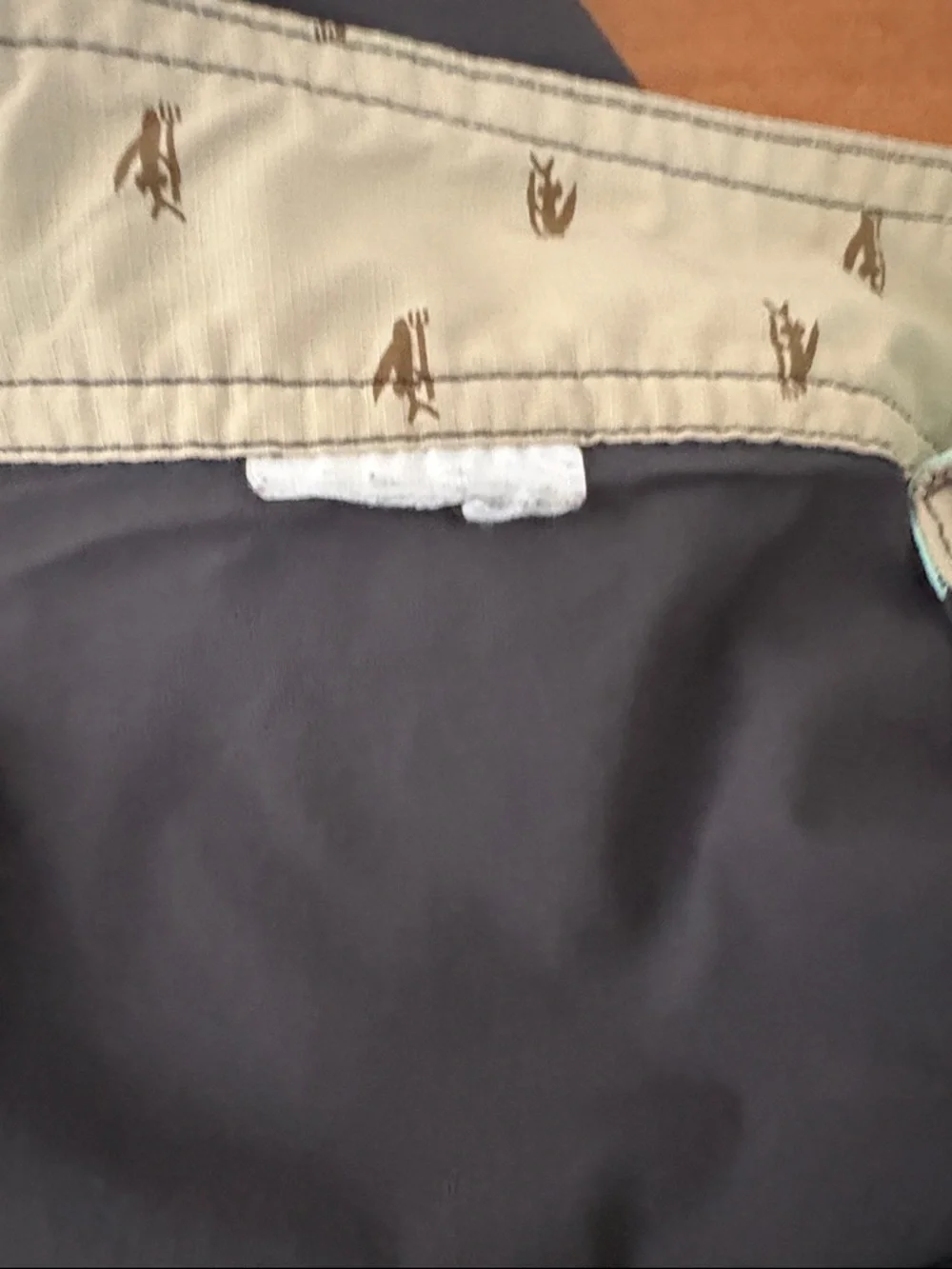 Patagonia Gray Board Shorts with Aqua Waistband Size 30